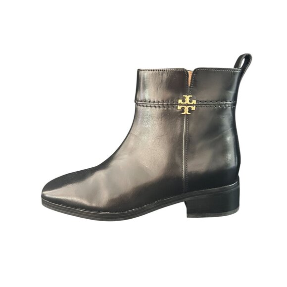 Tory Burch Everly Flat Boot Perfect Black Women's Ankle Logo, Size 7 WORN ONCE - Picture 1 of 11